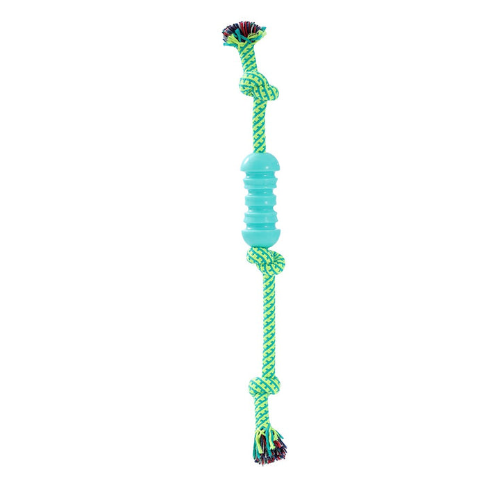 Paws & Claws TUG-O-MANIA RUBBER ROPE & BATON TUGGER 37X15X1.7CM