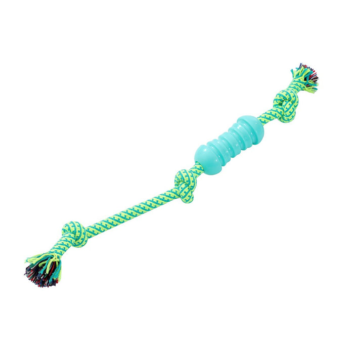 Paws & Claws TUG-O-MANIA RUBBER ROPE & BATON TUGGER 37X15X1.7CM