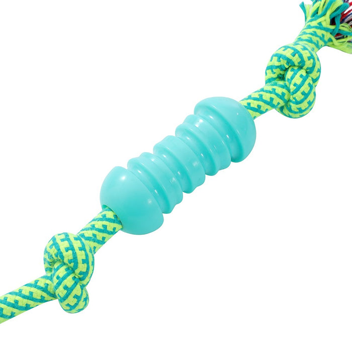 Paws & Claws TUG-O-MANIA RUBBER ROPE & BATON TUGGER 37X15X1.7CM