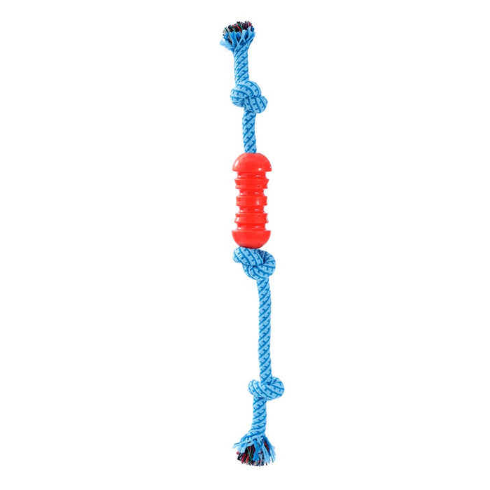 Paws & Claws TUG-O-MANIA RUBBER ROPE & BATON TUGGER 37X15X1.7CM