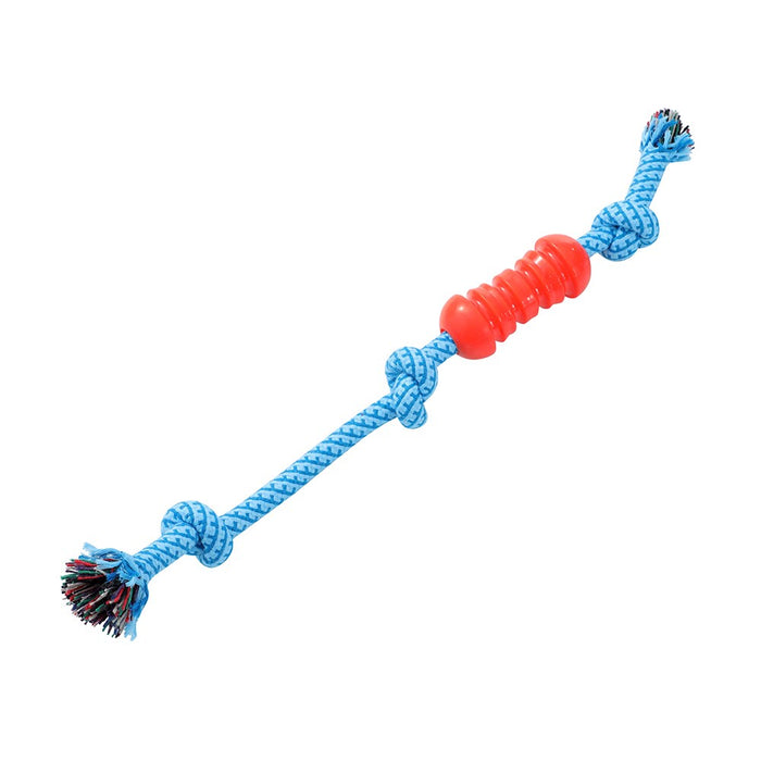 Paws & Claws TUG-O-MANIA RUBBER ROPE & BATON TUGGER 37X15X1.7CM