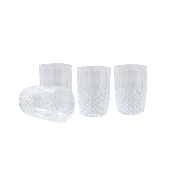 Lemon & Lime CRYSTAL DECO TUMBLER 4PK 400ML
