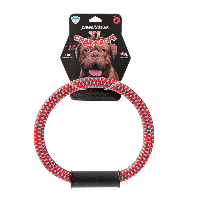 Paws & Claws XL CHUNKY ROPE TOYS 2 SHAPES / 3 COLS 38X14.5X2.5CM