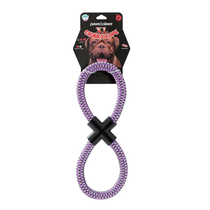 Paws & Claws XL CHUNKY ROPE TOYS 2 SHAPES / 3 COLS 38X14.5X2.5CM