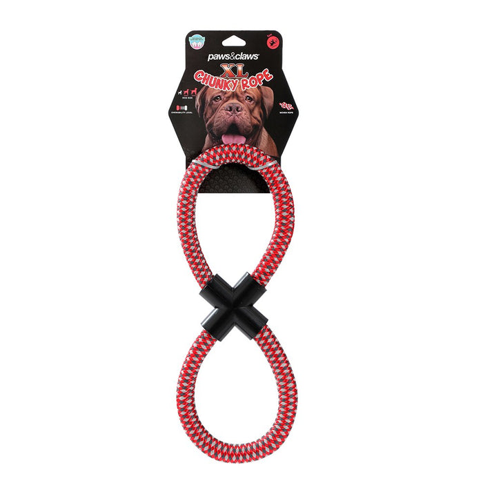 Paws & Claws XL CHUNKY ROPE TOYS 2 SHAPES / 3 COLS 38X14.5X2.5CM