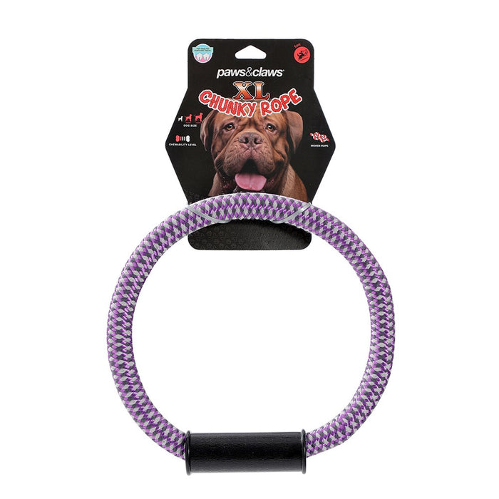 Paws & Claws XL CHUNKY ROPE TOYS 2 SHAPES / 3 COLS 38X14.5X2.5CM