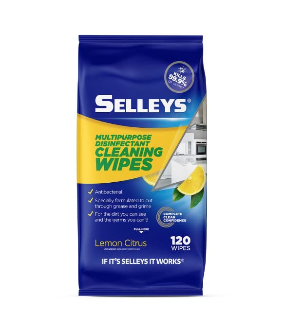 Selleys Multipurpose Disinfectant Cleaning Wipes 120wipes (3 Packs)