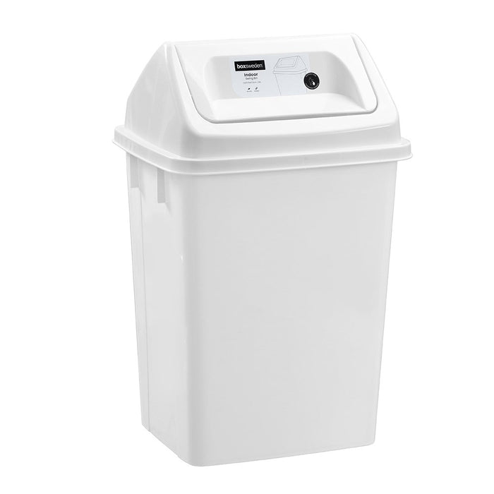 Boxsweden Indoor Swing Bin 20L 31X25.5X47.5Cm White