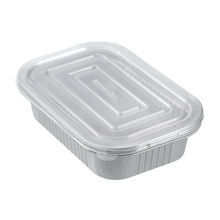 Lemon & Lime PREMIUM FOIL CONTAINER WITH CLEAR LIDS 4PK 22X15X4CM