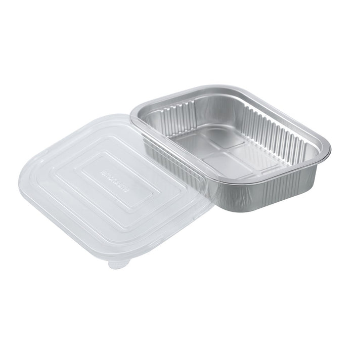 Lemon & Lime PREMIUM FOIL CONTAINER WITH CLEAR LIDS 4PK 22X15X4CM