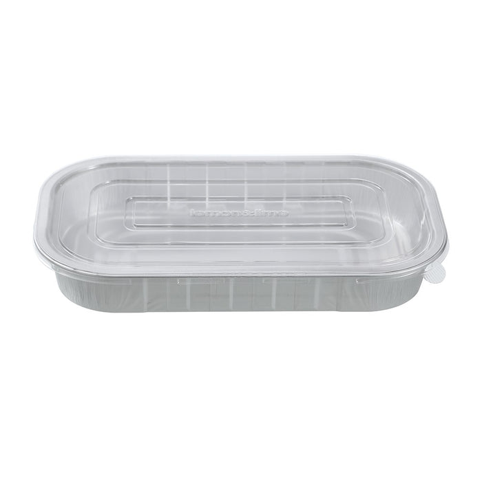 Lemon & Lime PREMIUM FOIL CONTAINER WITH CLEAR LIDS 3PK 31.5X19X4.5CM