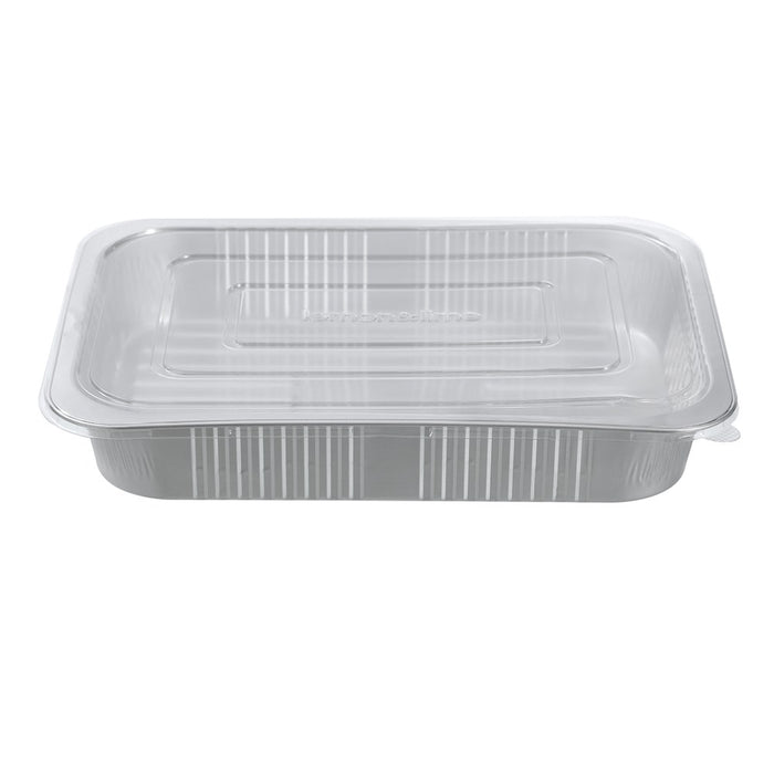 Lemon & Lime PREMIUM FOIL CONTAINER WITH CLEAR LIDS 2PK 37X27X6CM