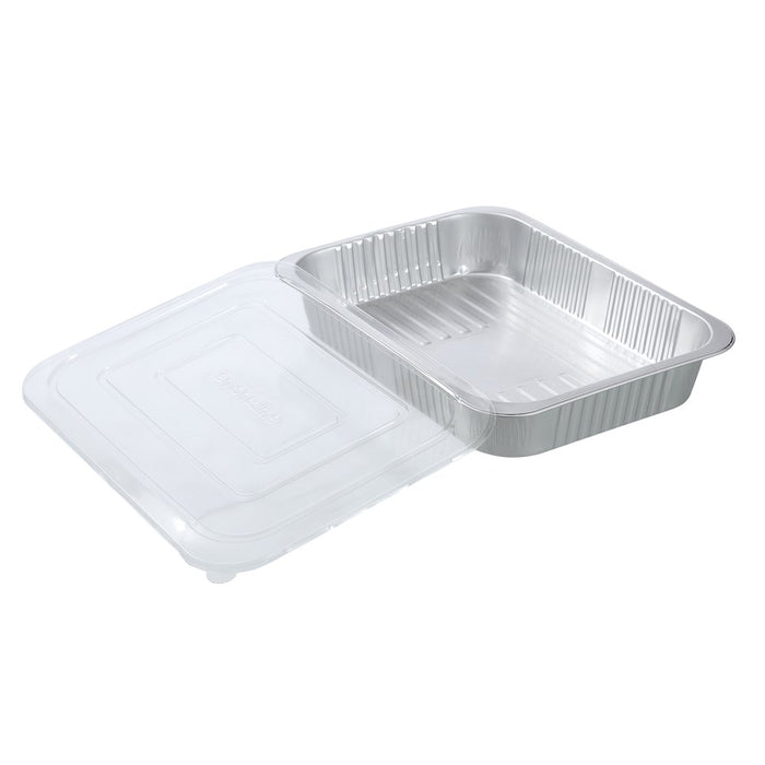 Lemon & Lime PREMIUM FOIL CONTAINER WITH CLEAR LIDS 2PK 37X27X6CM