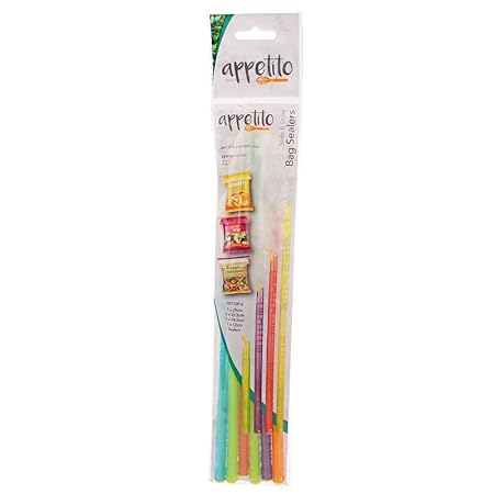 SLIDE & STORE BAG SEALERS SET 6 ASST. COLOURS
