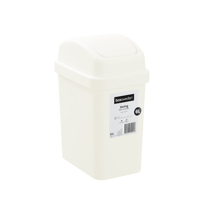 Boxsweden Slim Line Swing Bin 6L