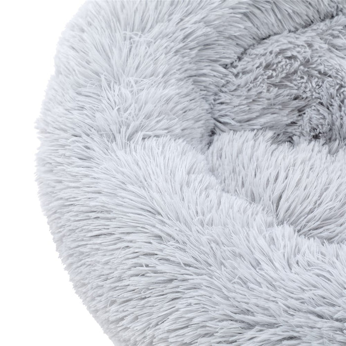 Paws & Claws ROUND BED SMALL 50X50X15CM LIGHT GREY & BROWN