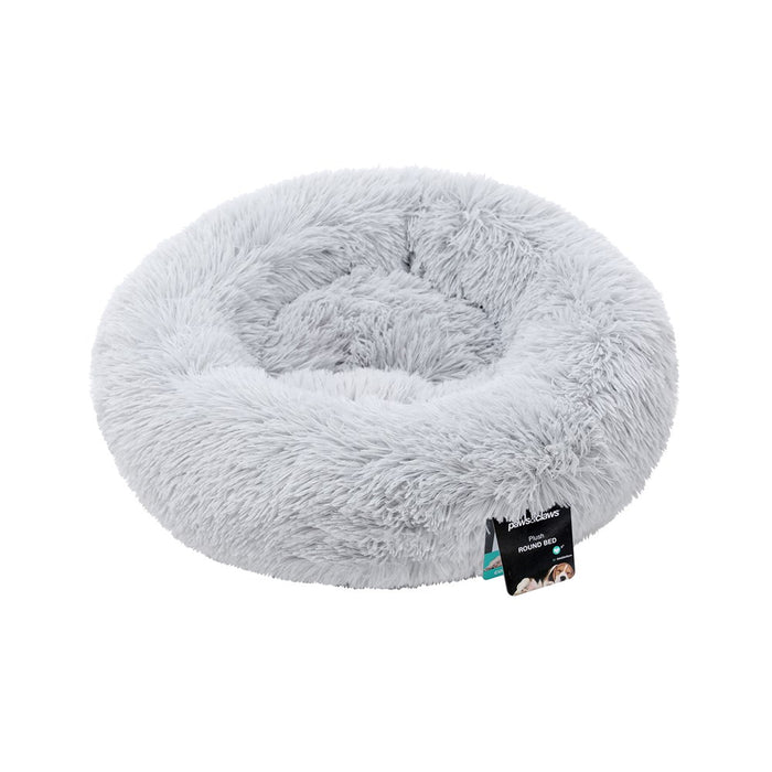 Paws & Claws ROUND BED SMALL 50X50X15CM LIGHT GREY & BROWN