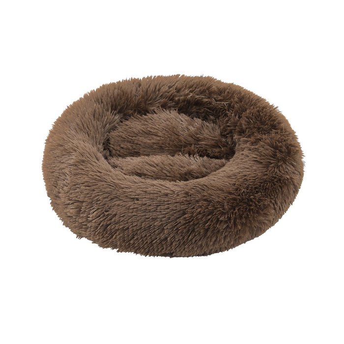 Paws & Claws ROUND BED SMALL 50X50X15CM LIGHT GREY & BROWN