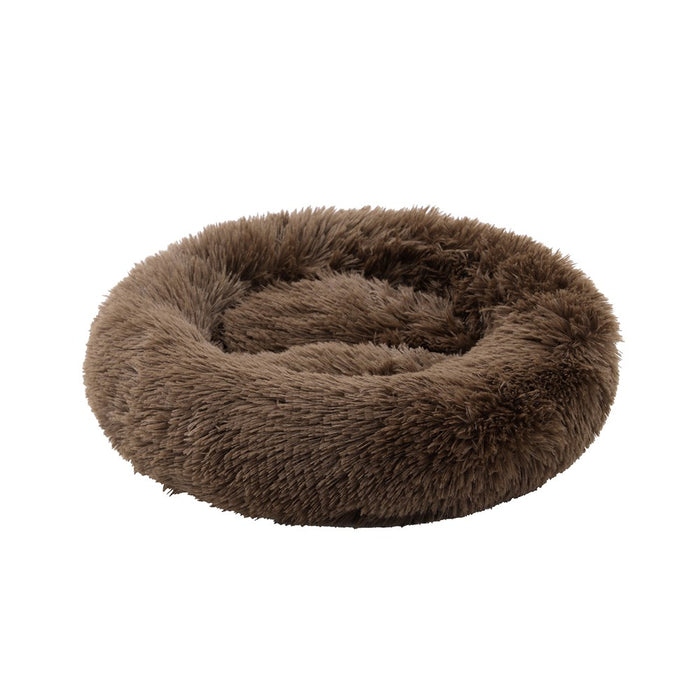 Paws & Claws ROUND BED SMALL 50X50X15CM LIGHT GREY & BROWN