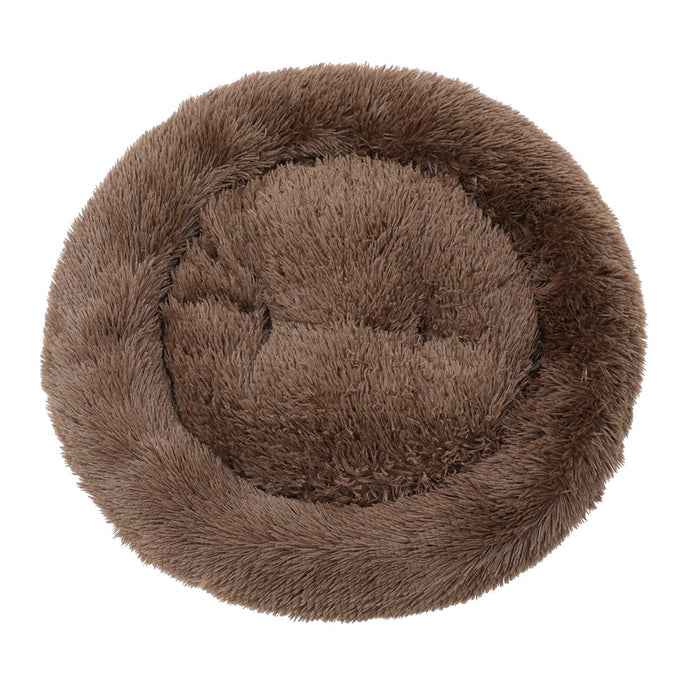 Paws & Claws ROUND BED LARGE 75X75X17CM LIGHT GREY & BROWN
