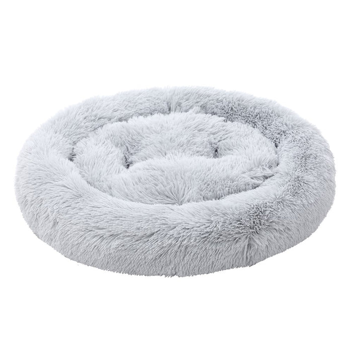 Paws & Claws ROUND BED LARGE 75X75X17CM LIGHT GREY & BROWN