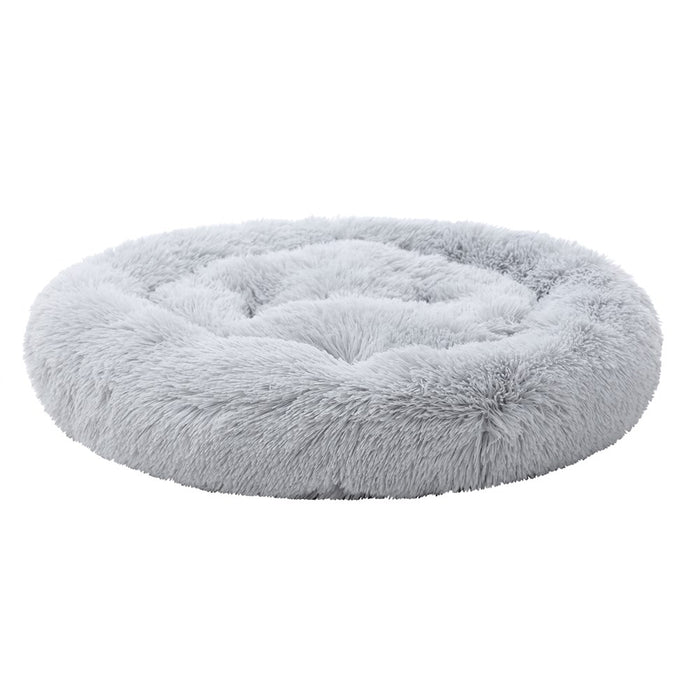 Paws & Claws ROUND BED LARGE 75X75X17CM LIGHT GREY & BROWN