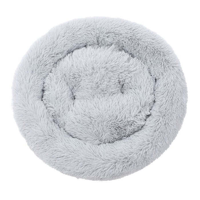 Paws & Claws ROUND BED LARGE 75X75X17CM LIGHT GREY & BROWN