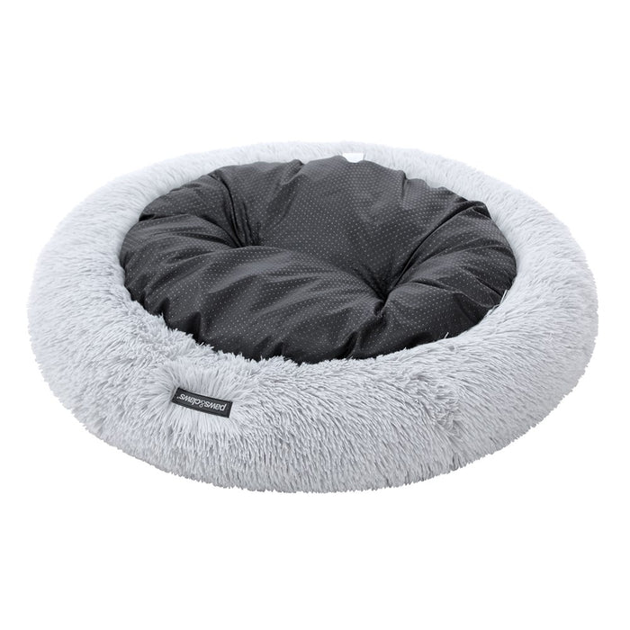 Paws & Claws ROUND BED LARGE 75X75X17CM LIGHT GREY & BROWN