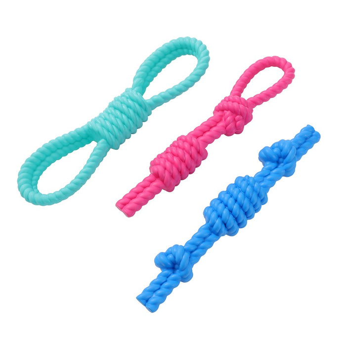 Paws & Claws TUG-OF-WAR RUBBER ROPE DOG TOY DESIGNS