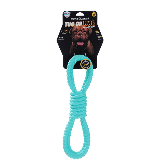Paws & Claws TUG-OF-WAR RUBBER ROPE DOG TOY DESIGNS