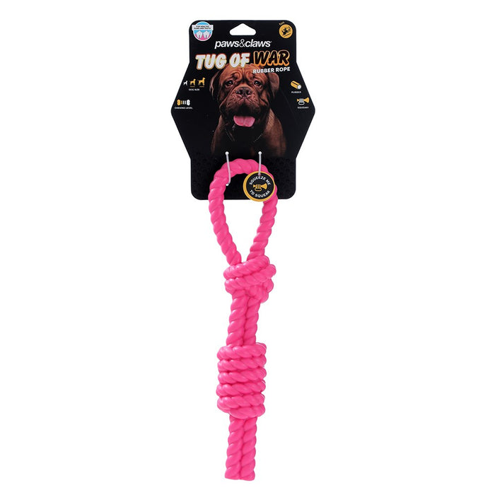 Paws & Claws TUG-OF-WAR RUBBER ROPE DOG TOY DESIGNS
