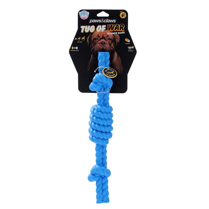 Paws & Claws TUG-OF-WAR RUBBER ROPE DOG TOY DESIGNS