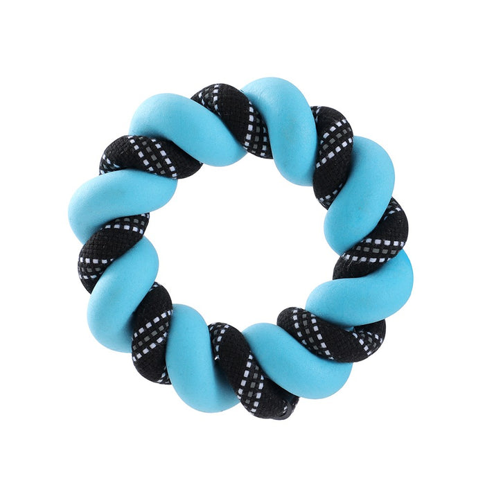 Paws & Claws TWISTY CHEW RING TOY COLS 18X4.5X4.5CM