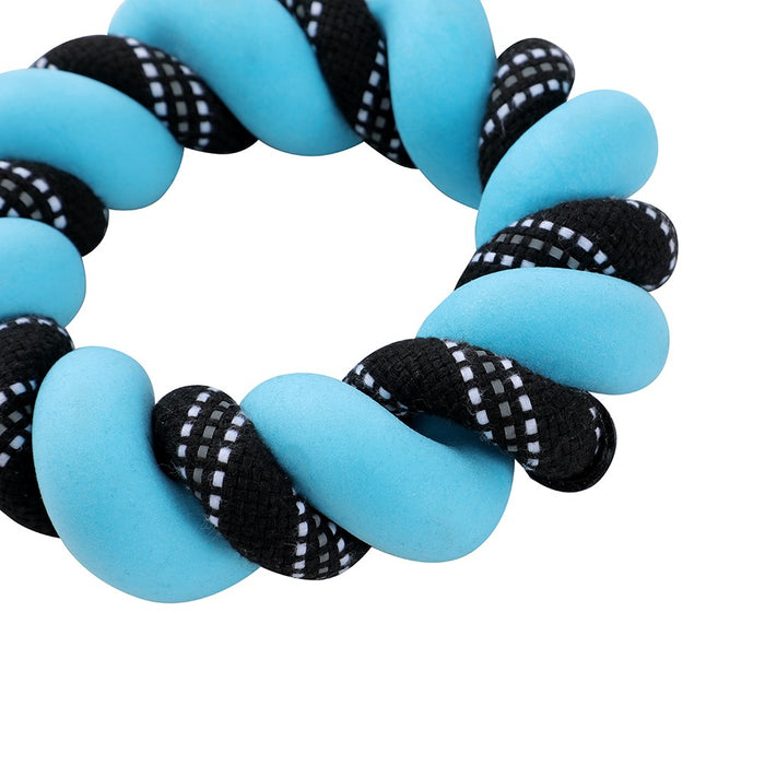 Paws & Claws TWISTY CHEW RING TOY COLS 18X4.5X4.5CM