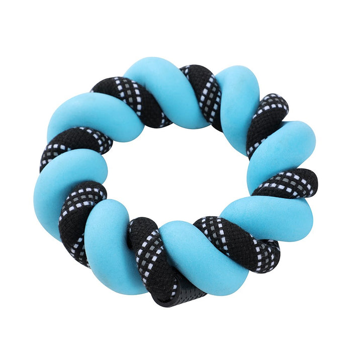 Paws & Claws TWISTY CHEW RING TOY COLS 18X4.5X4.5CM