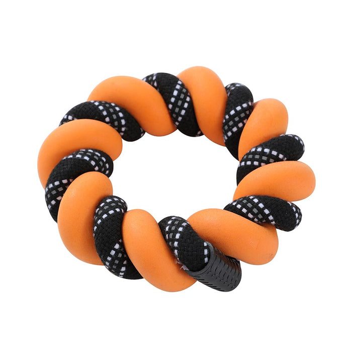 Paws & Claws TWISTY CHEW RING TOY COLS 18X4.5X4.5CM