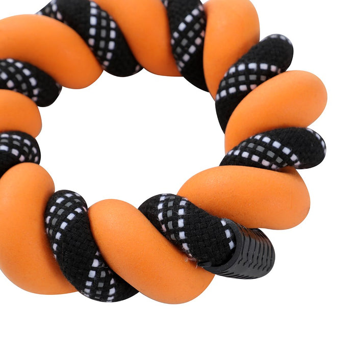 Paws & Claws TWISTY CHEW RING TOY COLS 18X4.5X4.5CM