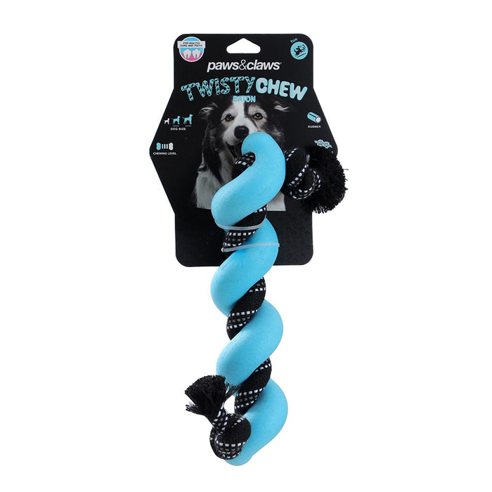 Paws & Claws TWISTY CHEW BATON TOY COLS 27X5X5CM
