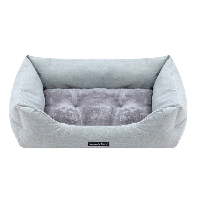 Paws & Claws WALLED PET BED MEDIUM 70X50X21CM LIGHT GREY