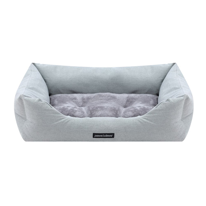 Paws & Claws WALLED PET BED MEDIUM 70X50X21CM LIGHT GREY