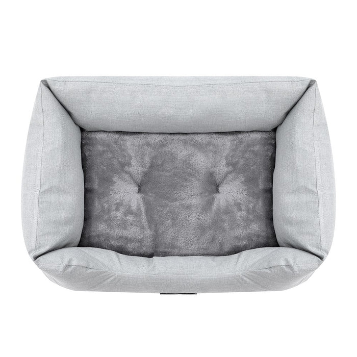 Paws & Claws WALLED PET BED MEDIUM 70X50X21CM LIGHT GREY