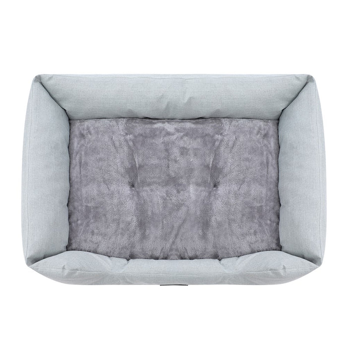 Paws & Claws WALLED PET BED MEDIUM 70X50X21CM LIGHT GREY
