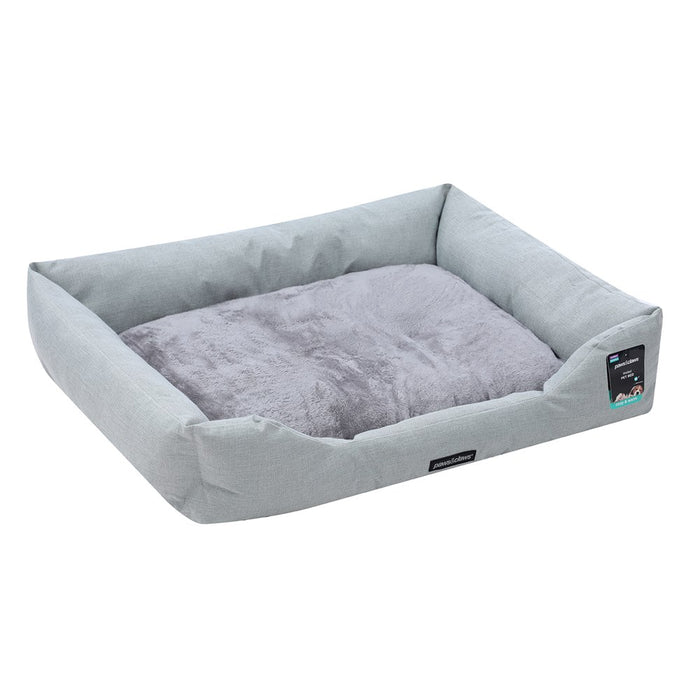 Paws & Claws WALLED PET BED LARGE 90X70X21CM LIGHT GREY