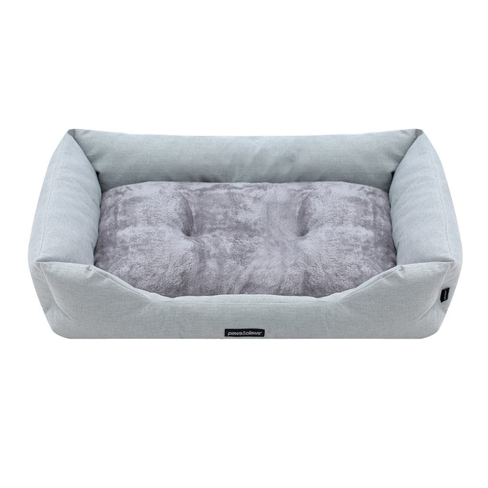 Paws & Claws WALLED PET BED LARGE 90X70X21CM LIGHT GREY