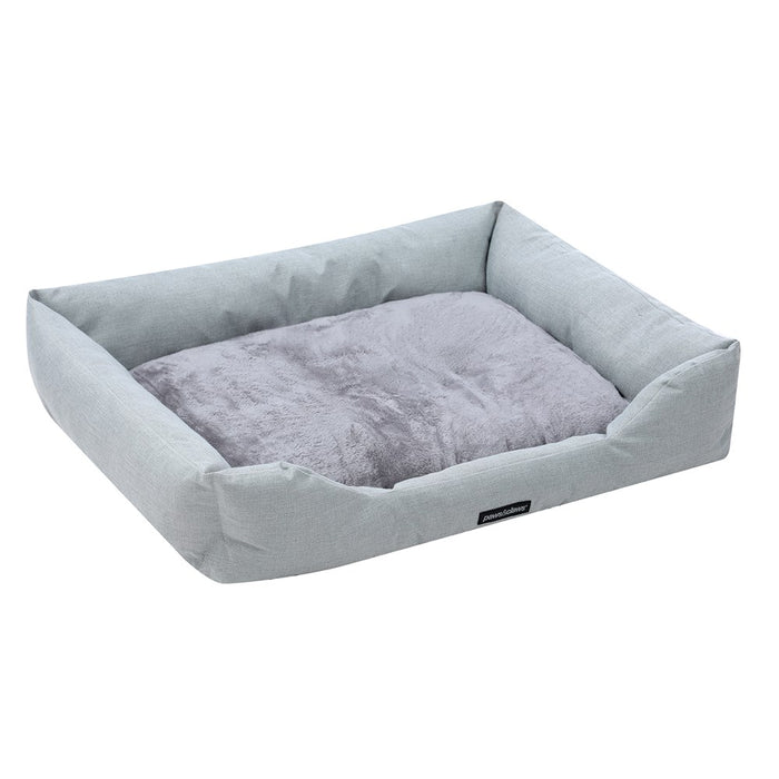 Paws & Claws WALLED PET BED LARGE 90X70X21CM LIGHT GREY