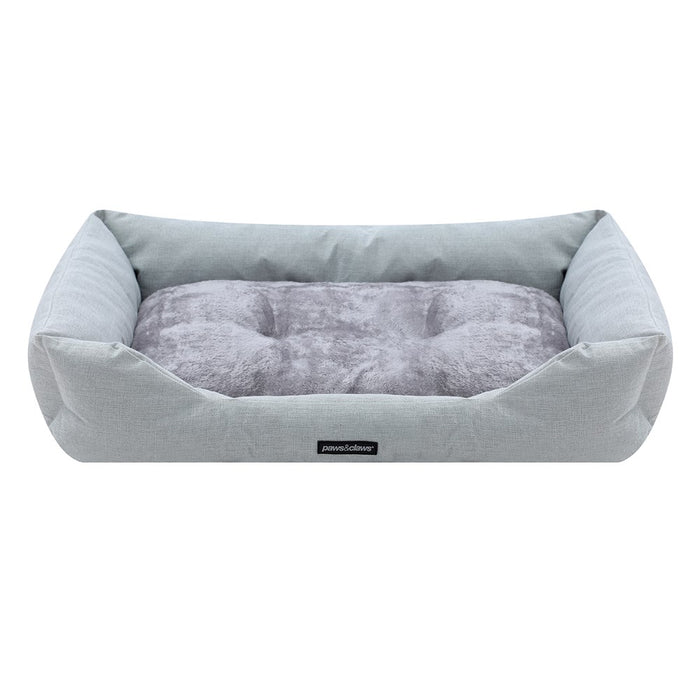 Paws & Claws WALLED PET BED LARGE 90X70X21CM LIGHT GREY
