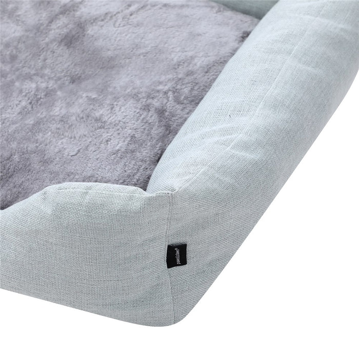 Paws & Claws WALLED PET BED LARGE 90X70X21CM LIGHT GREY