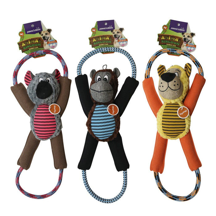 Paws & Claws ANIMAL KINGDOM DOUBLE LOOP TOY 57CM