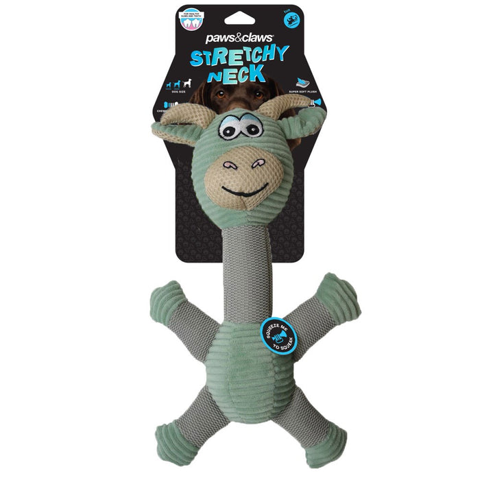 Paws & Claws STRETCHY NECK ANIMAL PET TOY 30CM