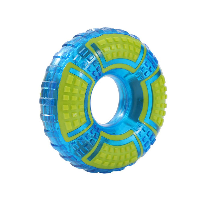 Paws & Claws GEO SQUEAK + CHEW TPR TOYS BALL 7.5CM / RING 12.5X4.5CM / BATON 15X5CM